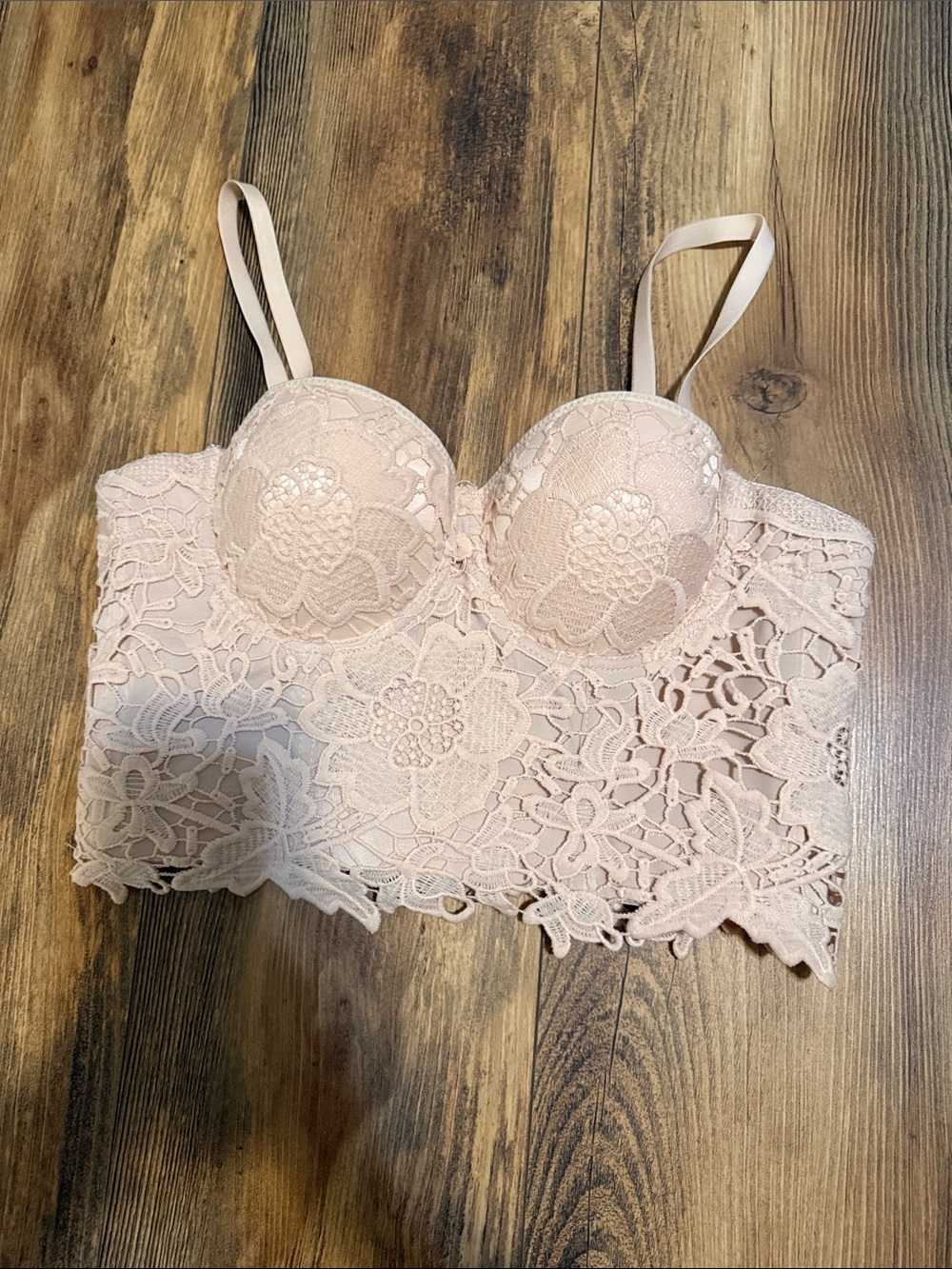SHEIN Lace corset Bralette in Blush -